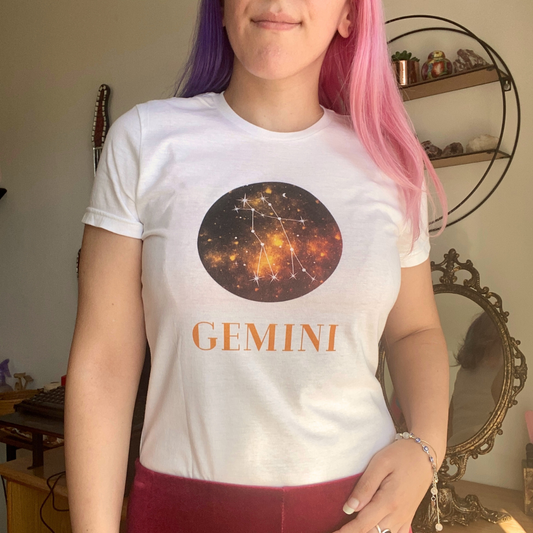 gemini constellation galaxy zodiac shirt