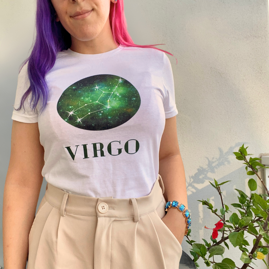 virgo constellation galaxy zodiac shirt