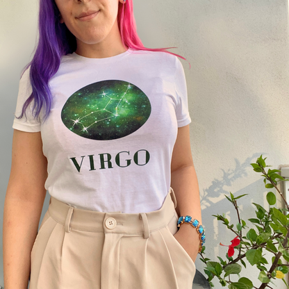 virgo constellation galaxy zodiac shirt