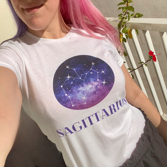 Sagittarius constellation galaxy zodiac shirt 