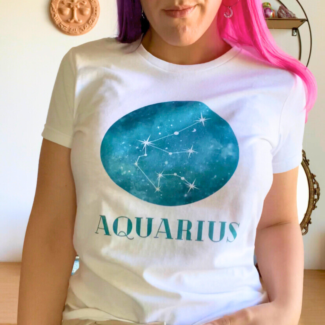 aquarius constellation galaxy zodiac shirt 