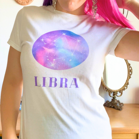 libra constellation galaxy zodiac shirt
