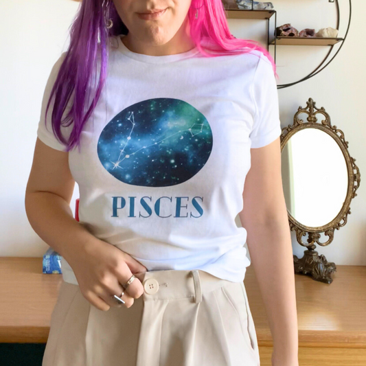 pisces constellation galaxy zodiac shirt 