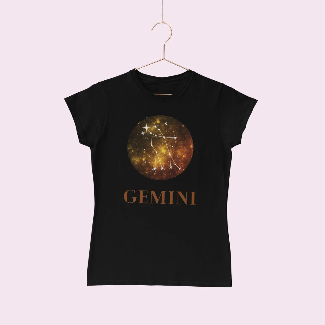 gemini constellation galaxy zodiac shirt