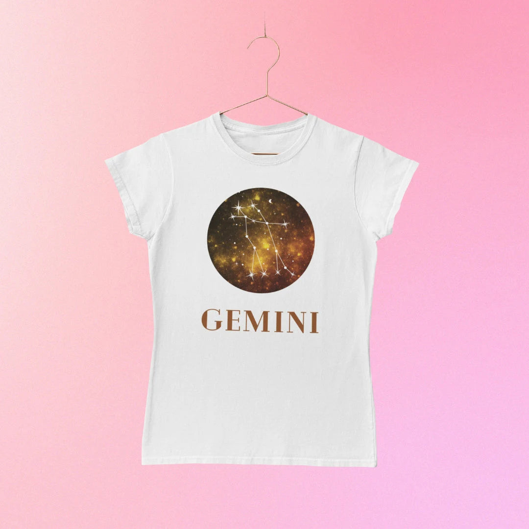gemini constellation galaxy zodiac shirt