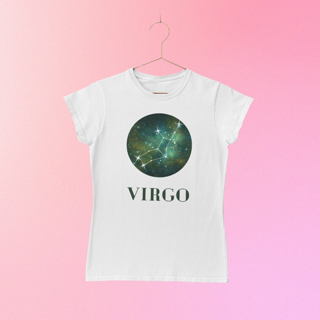 virgo constellation galaxy zodiac shirt
