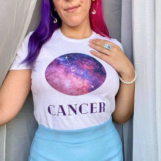cancer constellation galaxy zodiac shirt